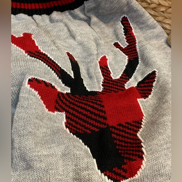 Large Buffalo Check Dog Christmas Sweater Set of 2 - Picture 2 of 6